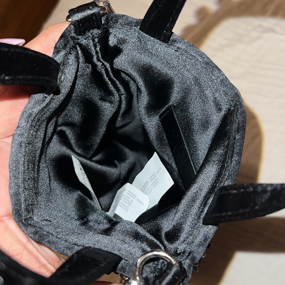 Zara Black Sparkly Handbag - Picture 5 of 8